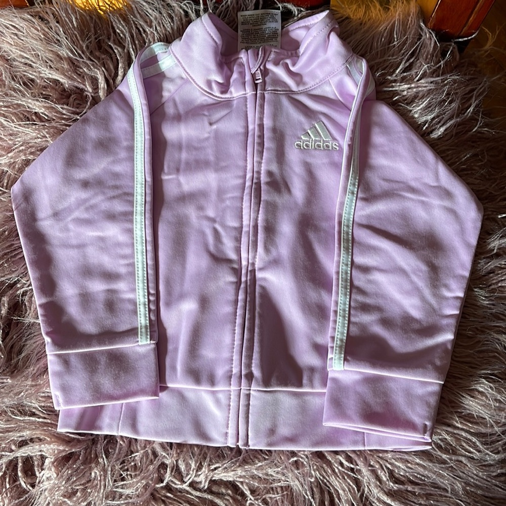 Adidas Baby Girl Pink Tracksuit